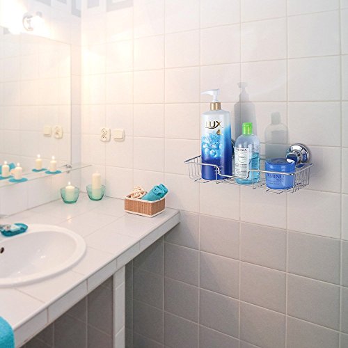 ARCCI Küchen Badezimmer rostbeständige rechteckige Lagerungssaugnäpfe Duschkorb, Saugnapf, Edelstahl - 3