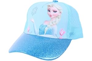 ROPNIIK Frozen Hut für Mädchen Baseball Cap,Baseball Mütze Kinder Sommer Cartoon Atmungsaktive Mütze Hut UV-Schutz in Baseballkappe für Mädchen Sport Sonnenschutz