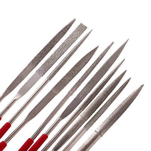 MagiDeal 10pcs Weiche Griffnadel Feilen set Schlüsselfeilensatz - 8
