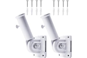 BETINYAR Flag Pole Holder, 2 Pack Flag Pole Mounting Bracket, Metal Flag Pole Bracket, Flagpole Hardware, Adjustable Multi Positions, Flag Stand Flag Bracket for House Outdoor
