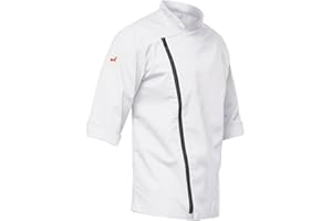 strongAnt® Kochjacke Herren Langarm Kurzarm Stretch mit Druckknöpfen – XLAnce® oder Soft Stretch, Schwarz Weiß Grau Navy Bordeaux Olive, atmungsaktiv & pflegeleicht