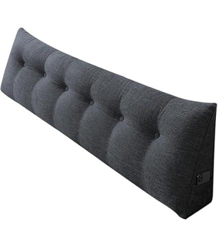 Gutekissen® Rugkussen - leeskussen voor bed en bank - wigkussen - rugkussen voor de muur - zitkussen - wandkussen - met telefoontasje (Beige Tilia, 70 cm