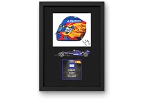 Lap Legends Carlos Sainz 2025 Framed Display Gift with Reproduced Digital Signature (Car)