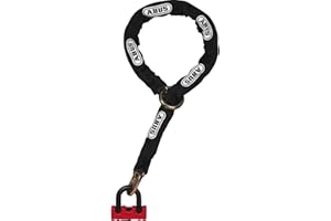 Abus 59715 Catena con Lucchetto, Rosso/Nero