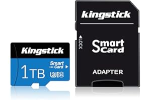 KINGSTICK 1TB TF Card 1TB MINI SD Card 1TB Memory Card with SD Card Adapter Class 10 1TB FLASH Memory Card High Speed Compatible with LAPTOP,Camera and Smartphone