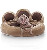 Knuffelwuff 12752 Pfoten Hundebett Luena - Größe S - M, 80 cm, braun