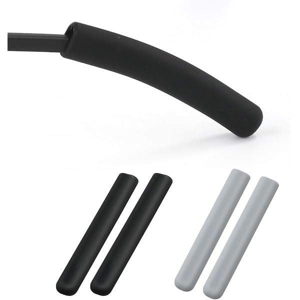 6 Pares De Protectores De Patillas De Silicona - Antideslizantes, Negro/Blanco/Gris Para Gafas