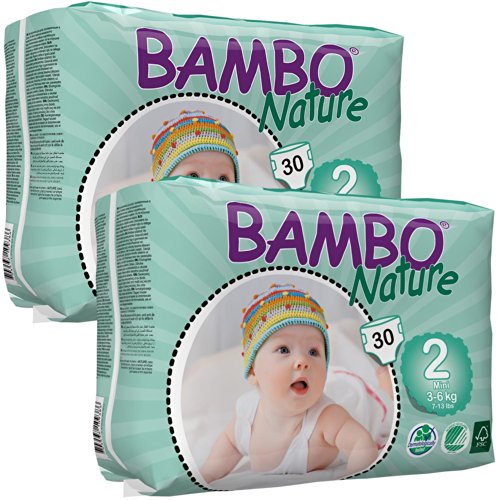 Bambo Nature Nappies TWIN Pack - Mini (Size 2)