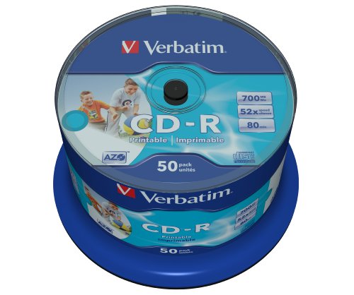Verbatim CD-R 700MB Super AZO WIDE-Printable, 50er Spindel