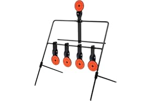 ‎OPTACS OpTacs Resetting Ziel 4+1 Pendelziel Schießspiel - bewegliche Zielscheibe aus Metall; geeignet für Randfeuermunition und Luftgewehr Luftpistole Air Gun