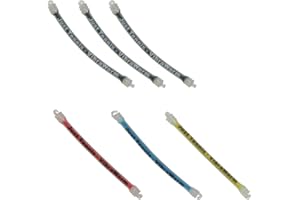 JUST TENNIS Vibra Worm – 6er-Pack – Gel-gefüllter langer Tennisschläger Vibrationsdämpfer