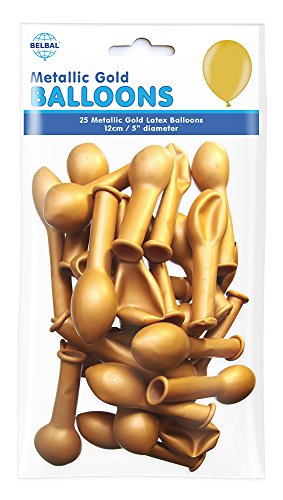 25 Luftballons metallic gold 12cm Durchmesser, 5"