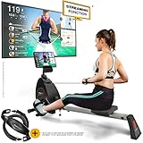 Sportstech RSX400 Rammeur - Marque Allemande de qualité -Video Events & multijoueur APP, Ceinture de fréquence Cardiaque avec rameur pour Votre Maison, Pliable avec 8X magnétorésistance Sportstech RSX400 Rammeur - Marque Allemande de qualité -Video Events & multijoueur APP, Ceinture de fréquence Cardiaque avec rameur pour Votre Maison, Pliable avec 8X magnétorésistance