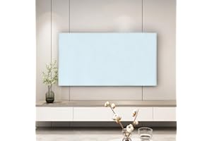 Hiseng TV-Abdeckung Staubschutzhülle, Hülle Bezug Für Fernsehen Schutzhülle Hängend/Desktop Universal Stoff Tv Hülle Anwendbar 32-85 Zoll Flacher Fernseher (69-75 Zoll,Blau)