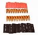 Produktbild 10 Paar 6mm Goldkontaktstecker (Stecker/Buchse) inkl. Schrumpfschlauch (Schwarz/Rot)