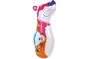Audasi Giocattolo gonfiabile da boxe per sacco per bambini disegno di animali dei cartoni animati giocattolo da boxe indipendente per bambini utilizzato per boxes rilassante indoor e outdoor(Tiger)