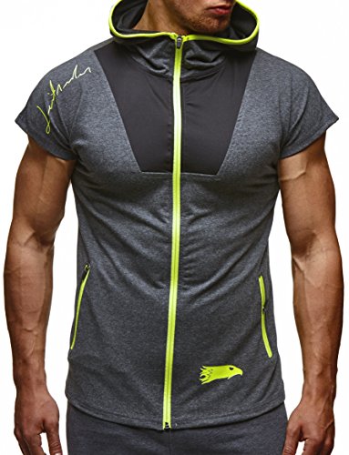 LEIF NELSON GYM Herren Fitness T-Shirt Weste Trainingsshirt LN6334 - 2