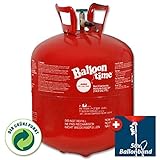 INHALT: Helium Flasche für 50 Ballons + 50 Ballonbänder