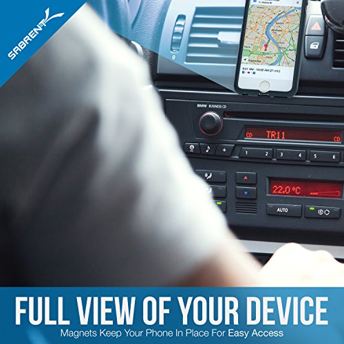 Sabrent Auto-Halterungen - Magnetische Universal-KFZ Smartphone Halterung fÃ¼r LÃ¼ftungsgitter (Air Vent) geeignet fÃ¼r ihre Handy: iPhone, Samsung, LG, Nexus, HTC, Motorola, Sony, oder GPS-GerÃ¤te, sowie andere Smartphones GerÃ¤te (CM-MGHB)