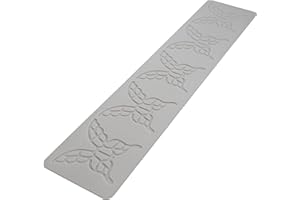 Kidia, Stampi in Silicone per Tuille, Tappetini per Decorazioni Cocktail, Pasta Sigaretta e Guarnizioni, Butterfly Quintet