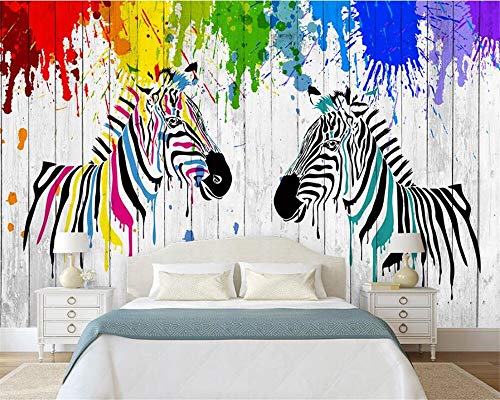 Individuelle Fototapeten Handgemalte Aquarell Zebra Plank Wohnzimmer Wandtapete für Wände 3 d Parede-280X200CM