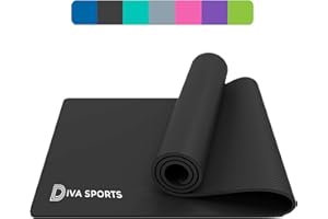 DIVA SPORTS Yoga Mat Extra Thick 15mm Non-Slip Pilates Workout Exercise Mat Soft Mat Carry Strap