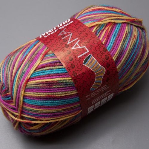 Lana Grossa Meilenweit Merino 6fach spezial 8978 150g Sockenwolle
