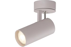 ‎DAWALIGHT DAWALIGHT Wall Light Indoor Swivelling 5 W GU10 LED Warm White Ceiling Light Rotatable Spotlight Ceiling for Kitchen Bedroom Living Room Sand Grey Aluminium
