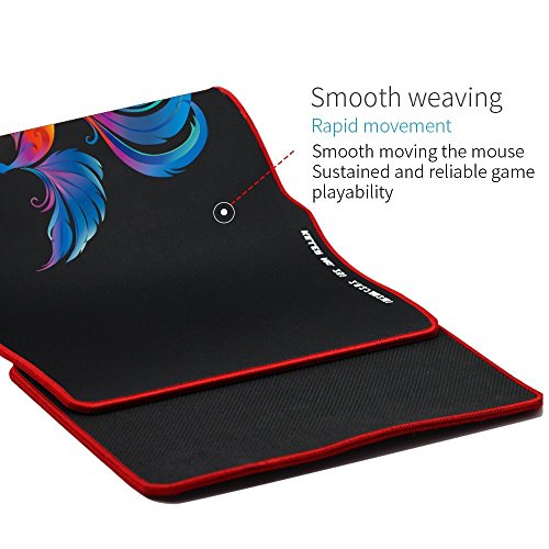 Phoenix Legend – EXCO Extra Verlängert Gaming Mauspad , 90 x 30 cm x 5 mm dick , Groß Maus Matte mit Glatt Oberfläche und Präzise Tracking ( Schwarz ) - 4