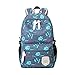 Produktbild Dosige 1 Stück Schulranzen Beiläufig Schulrucksack Mädchen Teenager Print Damen Backpack Rucksäcke für Die Schule 46 * 29 * 15cm Hellblau
