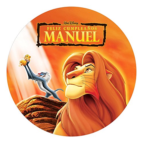 OBLEA de Papel de azúcar Personalizada, 19 cm, diseño de Disney El Rey León