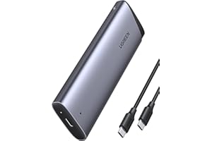 UGREEN M.2 NVMe Enclosure, USB 3.2 Gen 2 SSD Enclosure, Tool-Free 10Gbps NVMe External Caddy, Aluminum PCIe NVMe Adapter, NVMe to USB Adapter for M and M&B Key in 2230/2242/2260/2280 SSDs