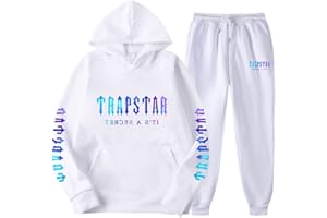 LIAOPUFUS Homme 2 Pièces Sportwear Trap star Ensembles Pantalon et Haut Sportif Sweat À Capuche Jogging Trap star Set