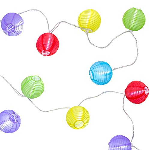 20er Lampion LED Lichterkette bunt Innen Außen Lights4fun - 7