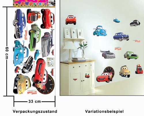 Wandaufkleber Wandtattoo Wandsicker Deko Autos Cars Kind Kinderzimmer WAK-082 - 2
