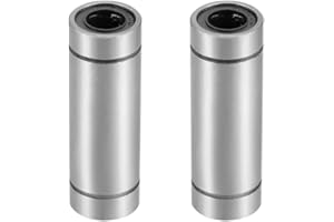 sourcing map LM8UU Extra Long Linéaire Roulement à Billes 8mm Alésage Diamètre 15mm Diamètre Externe 45mm Longueur Paquet de 2