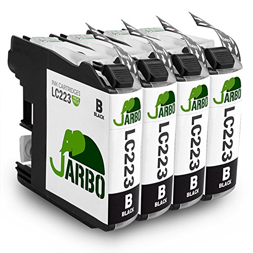 JARBO Kompatibel LC223 XL Tintenpatronen (4 Schwarz) Hohe Kapazität Kompatibel für DCP-J4120DW DCP-J562DW MFC-J480DW MFC-J680DW MFC-J880DW MFC-J4420DW MFC-J4620DW MFC-J4625DW MFC-J5320DW MFC-J5620DW MFC-J5625DW MFC-J5720DW