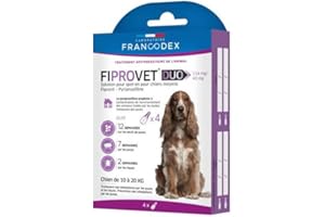 Francodex fiprovet Duo 134 mg/40 MG - Solution pour Spot-on Chien x4