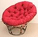 Produktbild Rattan Papasan Sessel inkl. hochwertigen Polster , D 110 cm , Fb. darkbrown