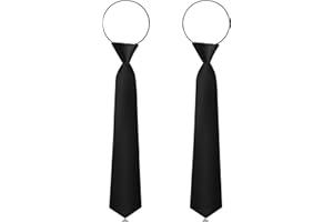 BENCAILOR 2 Pieces Kids Tie for Boys Solid Color Pre Tied Neckties Adjustable Zipper Tie Toddler Youth Children Ties Formal Wedding Graduation School Uniforms