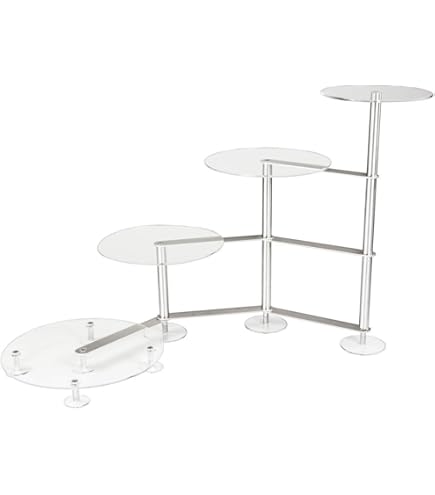 Présentoir à Gâteau Rond En Acrylique,Porte-Cupcake Rond En Acrylique