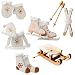 Produktbild 12 tlg. Deko SET - Streumotive - " Winter & Weihnachten - Ski / Schlittschuhe / Schlitten" - aus Holz - Miniatur / Diorama - Anhänger - Weihnachtsdeko / Winter - Winterurlaub - Deko - Sport - Holzski groß - Skistöcke - Skier - Holzschlitten - Weihnachten - Holzskier / Kindersski - Skifahren - Schi - Tischdeko - Skiurlaub - Geschenkanhänger - Wintersport / Geldgeschenk - Stöcke - Dekoration - Weihnachtsbaumanhänger - Skihütte Apres / Weihnachtsbaumschmuck / Weihnachtsbaum