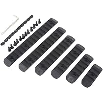 SBGJMY Kit 6 Rails Polymère M-LOK / KeyMod – 3 à 13 Rainures, Léger & Solide Pour Airsoft & Chasse
