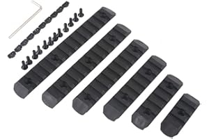 SBGJMY 6 Pezzi Mlok Keymod Set di Guide polimeriche per paramani, Guida Picatinny Leggera 3-Slot 5-Slot 7-Slot 9-Slot 11-Slot 13-Slot Accessori Tattici