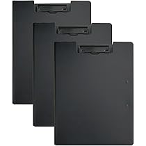 2 Portablocco A4 Con Portapenne - Clip Da Appendere Per Ufficio, Cucina O Officina | Nero - Foto 3