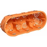 WEBMATEL Caja Empotrar Triple para Mecanismos de Pladur 67x45mm ABS IK07 IP20