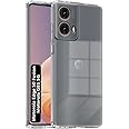 Fashionury Back Cover for Motorola G85 5G / Motorola Edge 50 Fusion | Transparent Back Cover | Raised Bumps for Camera & Screen Protection for Motorola G85 5G / Moto Edge 50 Fusion