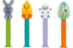 PEZ Boîte de 12 Distributeurs Pez Paques + Recharge de Bonbons
