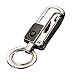 Produktbild relangce Schlüsselanhänger Flaschenöffner Multifunktion, Bier Öffner, Rotwein Korkenzieher, Keychain Weinöffner Zink Legierung, Metall Auto Schlüsselring mit LED Beleuchtung Kreativ (weiß)