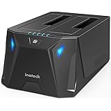 Inateck SATA Hard Drive Docking Station, USB 3.0 SSD Docking Station,Dual Bay,FD2005